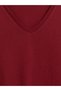 Lcw Curve Burgundy Large Size 100% Cotton Women's T-Shirt - 5
