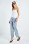 High Waist Cut-Off Leg Jeans - 2