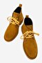 Partilla Women's Genuine Leather Lace-Up Boots Mustard Suede - 4