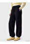Ozmarka New Season Black Women's Thick Jogger Sweatpants with Elastic Waist - 2
