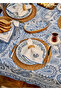 Paisley Mango Presentation Plate Blue (25X13 cm) - 4