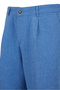 Straight Wide Leg Pleated Side Pocket 100% Linen Trousers - 2