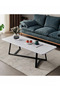 Coffee Table Large Capacity Table Storage Simple Living Room Table Modern Tea Table Small Unit Square Living Room Simple Small Tea Table Design（Imitation White Marble） - 6