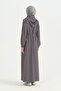 Ferace with Mesh and Ribbed Detail - Anthracite - 4