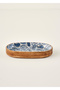 Paisley Mango Presentation Plate Blue (25X13 cm)
