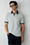 Striped Regular Fit Buttoned Polo Collar T-Shirt - 6