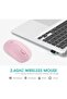 ماوس لاسلكي 1000 نقطة لكل انش للكمبيوتر واللابتوب وويندوز والمكتب يتضمن دونجل USB لاسلكي (اسود) - 5