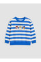Özmarka New Season Blue Printed Striped Baby Boy Set - 3