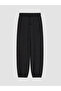 Ozmarka New Season Black Women's Thick Jogger Sweatpants with Elastic Waist - 5