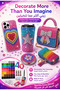 32000PCS 40 Colors 3mm Rhinestone DIY Kit, Multicolor Flatback Resin Gems with 3 B-7000 Glue, Tweezers & Pickup Pen, Bedazzling Craft Kit for Tumblers, Phone Cases, Clothes, Shoes, Nail Art - 5