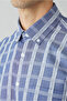 Long Sleeve Regular Fit Buttoned Collar Sport Plaid Pocket 100% Cotton Shirt - 3