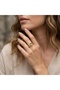 resizable Gold-color Adjustable Size Ladies Open Ring with Green And Pink Cubic Zirconia, Fashion Je - 3