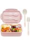 Bento Boxes for Adults - 1400 ML Bento Lunch Box For Kids Childrens With Spoon & Fork - Durable Perf