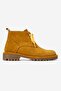 Partilla Women's Genuine Leather Lace-Up Boots Mustard Suede - 2