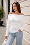 Women's Boat Neck Bat Sleeve Blouse 265074 -