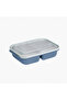 3-Compartment Food Storage Container for Kids, Blue, Microwave and Refrigerator Compatible - 2