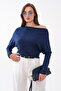 Women's Boat Neck Bat Sleeve Blouse 265074 - - 2