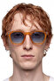 Ravendor Matt Orange Blue Gradient Men's Sunglasses