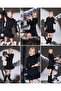 Organza Ruffle Skirt Knitted Comfortable Dress - 5