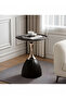 Tray End Table, Nordic Lotus Coffee Table Living Room Sofa Side Table Bedroom Bedside Table Black
