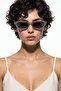 Zaravio Matt Grey Blue Sunglasses