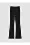 Ozmarka New Season Black Slim Fit Flared Women's Trousers - 5