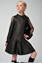 Chiffon Sleeve Detailed Glittery Party Dress - 4