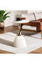 Tray End Table, Nordic Lotus Coffee Table Living Room Sofa Side Table Bedroom Bedside Table Cream White - 2