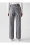 Özmarka New Season Gray Wideleg Women's Jean Trousers - 4