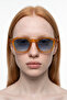 Ravendor Matt Orange Blue Gradient Sunglasses