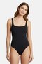 Women One Piece Brand Logo Swimsuit, Black