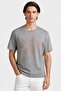Jeans Men Crew Neck Short Sleeve Brand Logo T-Shirt, Grey