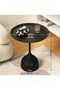 Round Coffee Table, Modern Bedside Table, Sofa Side Table End Table for Living Room, Bedroom, Office ,White - 2