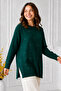 Stoned Mercerized Tunic N3225 Emerald Green