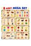 8 Piece Mega Set Wood+Eva Educational Find and Match Montessori Intelligence and Motor Skills Developmental Toy