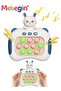 Quick Push Bubble Game with Lanyard and 4 Fun Game Modes, Rabbit-shaped Push Pop Game, Mini-Handheld Fast Speed Push Game Console with Light and Sound, Fun Electronic Push It Pop Fidget Toys,