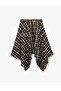 Asymmetrical Cut Plaid Midi Skirt - 6
