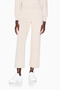 Women's Elastic High Waist Regular Fit Straight Leg Beige Sweatpants