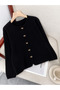 Women's Bow Buttoned Basic Knit Cardigan - 3