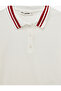Buttoned Short Sleeve Polo Collar Striped T-Shirt - 7