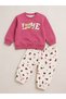 Girls 2-Piece Graphic Sweatshirt & Printed Jogger Pants Set - 3