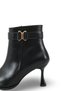 Nashira Vita Women's Pointed Toe Thin Heeled Boots 0012834 Black Skin - 5