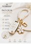 Pearl Flower Gold Bag Charm and Keychain Charm