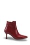 Aurora Vera Women's Pointed Toe Heeled Boots 0012503 Burgundy Skin - 5