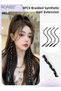 4PCS Synthetic Hair Braids Ponytail Extension with Hair Pearl Ponytail Boxing Wig Natural Soft Synthetic Clip in Braided Hair Extension Twisted for Women Daily Wear Black