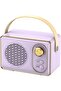 Retro Bluetooth speaker, purple, BT5.0. - 4