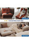 Floor Sofa with Back Support, 5 Reclining Poistion Adjustable Bed, Folding Lazy Bed, Floor Lounge Chair, Gaming Recliner Sofa for Sleeping, Gaming, Reading(Red) - 6