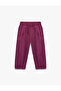 Straight Leg Elastic Waist Pants with Pockets