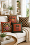 Double-Sided Printed Toucan Patterned Set of 4 Suede Throw Pillow Covers