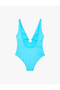V-Neck Swimsuit with Gathered Ring Detail - 2